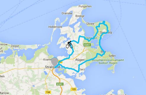 Die Königsstrecke in der Region - Rügenrunde 142km